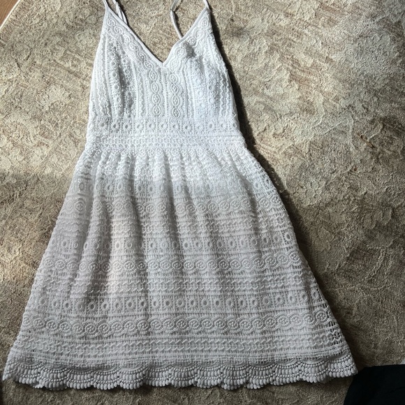 Abercrombie & Fitch White Lace Midi Dress - Picture 3 of 8